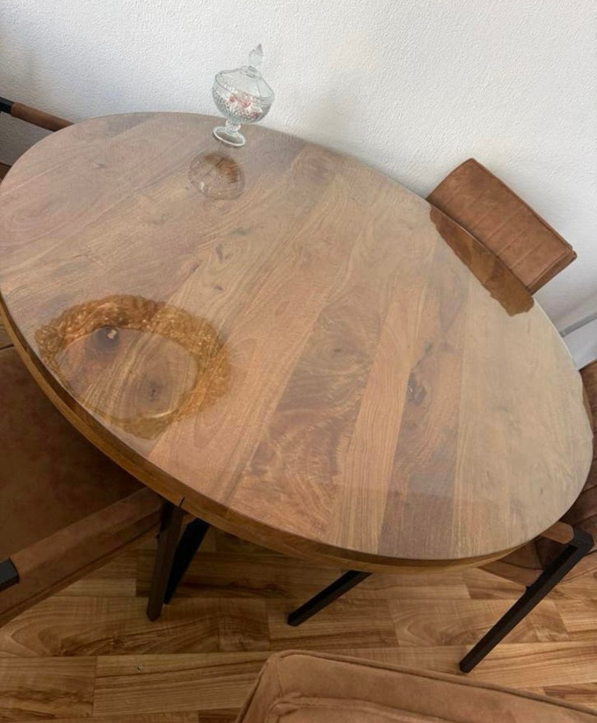 Eettafel en eetstoelen Bommel Wonen te koop!, Ophalen, Zo goed als nieuw, Rechthoekig, 100 tot 150 cm