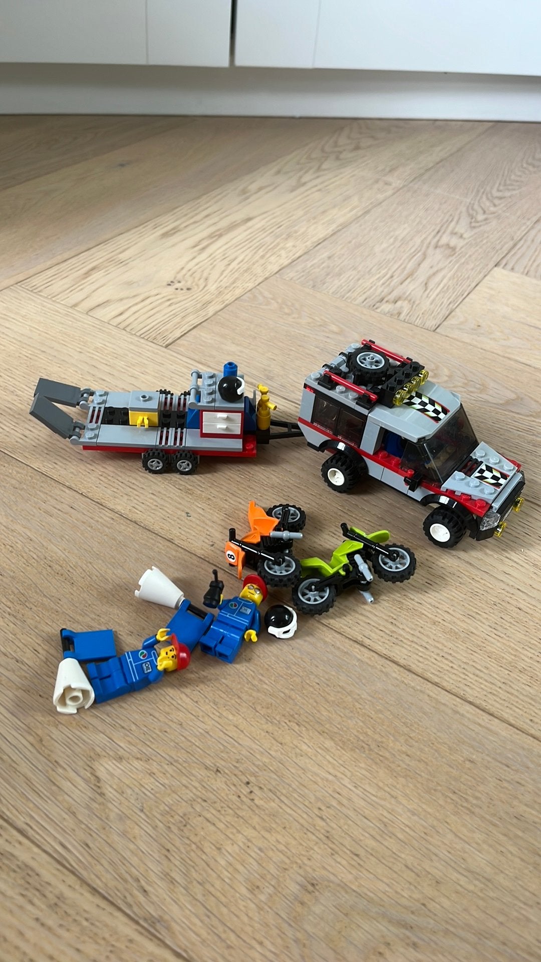 LEGO City 4433 Crossmotor Transport zeldzaam motor trailer, Ophalen of Verzenden, Zo goed als nieuw