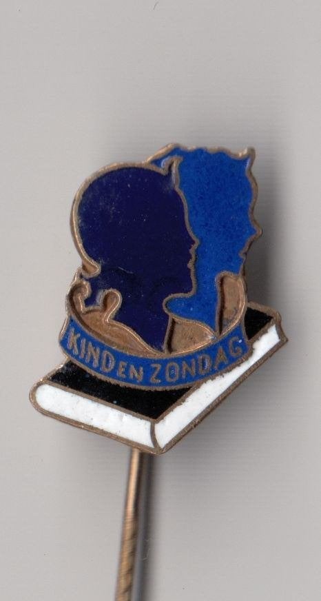Christendom Kind en Zondag Zondagsschool emaille speldje, Gebruikt, Niet vindbaar, Niet vindbaar, Speldje of Pin