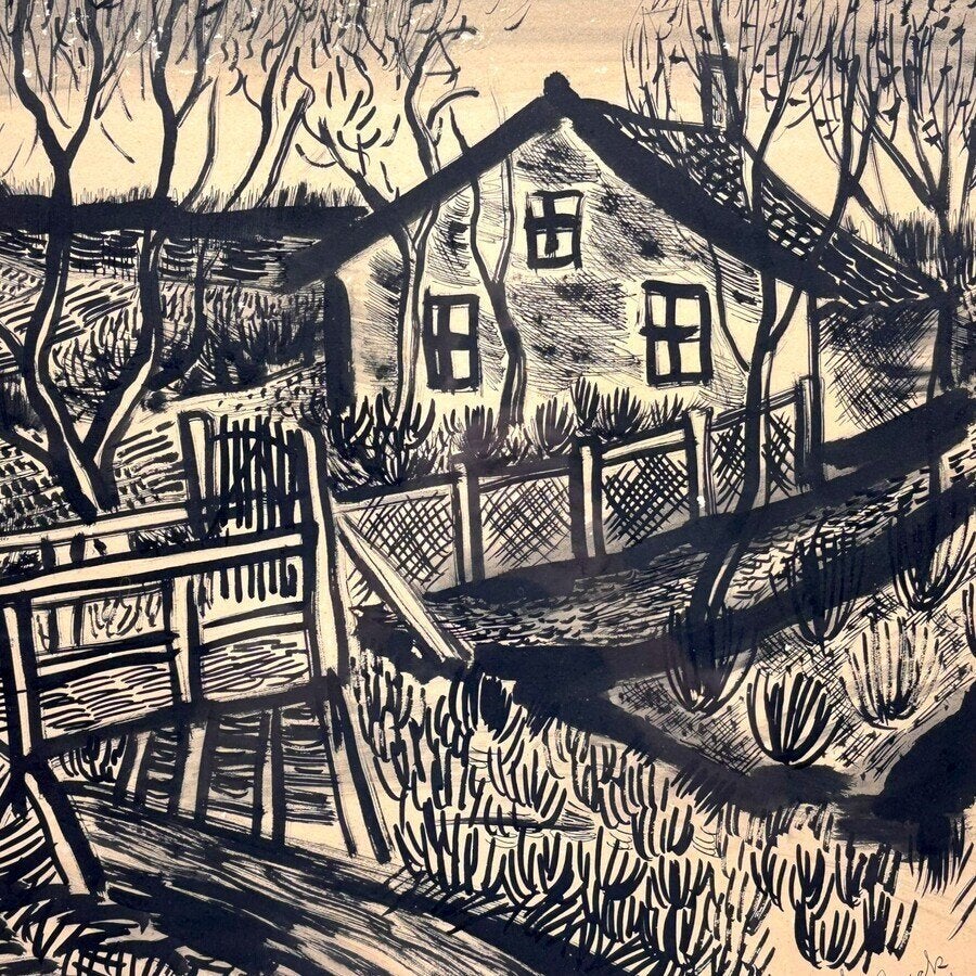 Charles Hubert Eyck (1897-1983) - 'Uit de Vechtstreek', 1931, Ophalen of Verzenden