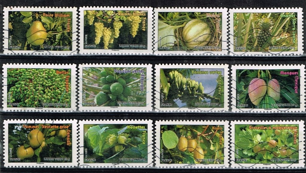 Postzegels uit Frankrijk - K 5957 - fruit, Verzenden, Gestempeld