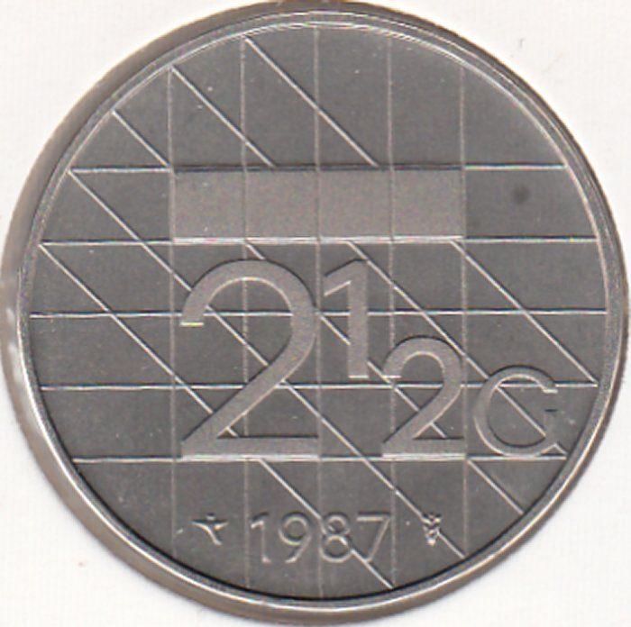 Nederland Rijksdaalder 1987 Beatrix UNC in munthouder, Postzegels en Munten, Munten | Nederland, Ophalen of Verzenden, Koningin Beatrix