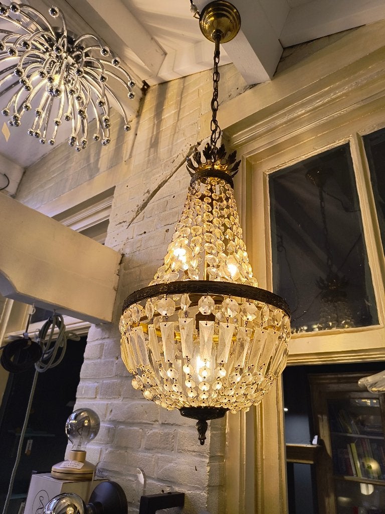 Kroonluchter kristal, Ophalen of Verzenden, Gebruikt, Glas, Empire