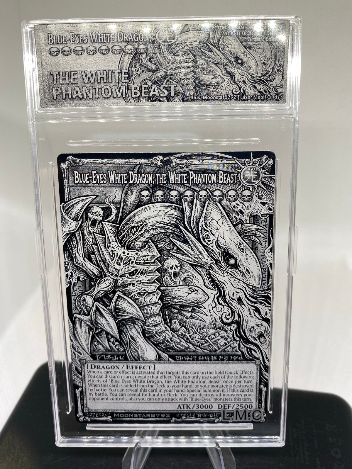 Blue-Eyes White Dragon Metalen Display Kaart - Gothic, Hobby en Vrije tijd, Verzamelkaartspellen | Yu-gi-Oh!, Ophalen of Verzenden