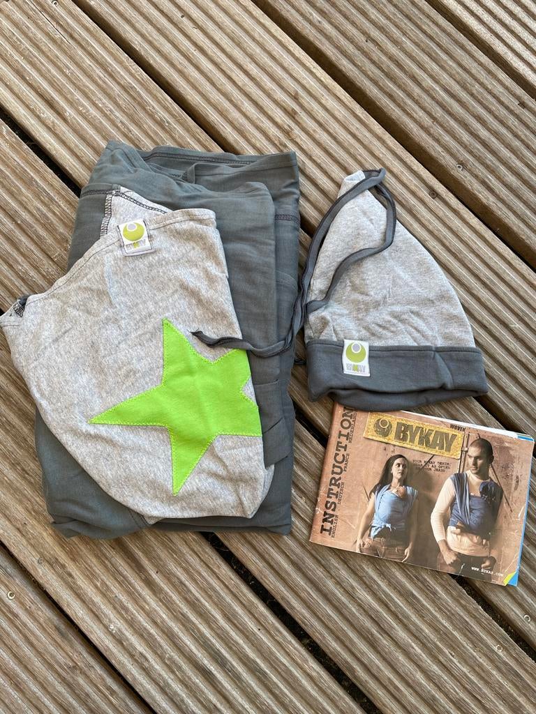ByKay draagdoek met mutsje en instructieboekje, Kinderen en Baby's, Babydragers en Draagdoeken, Overige merken, Draagdoek, Ophalen of Verzenden