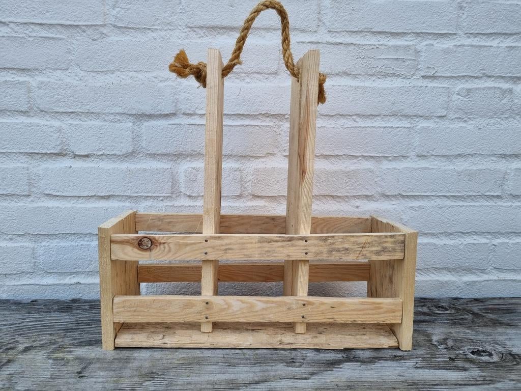 Houten flessendrager, Ophalen of Verzenden, Zo goed als nieuw