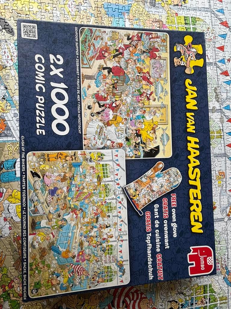 2x 1000 jan van haasteren, Ophalen of Verzenden, 500 t/m 1500 stukjes, Zo goed als nieuw