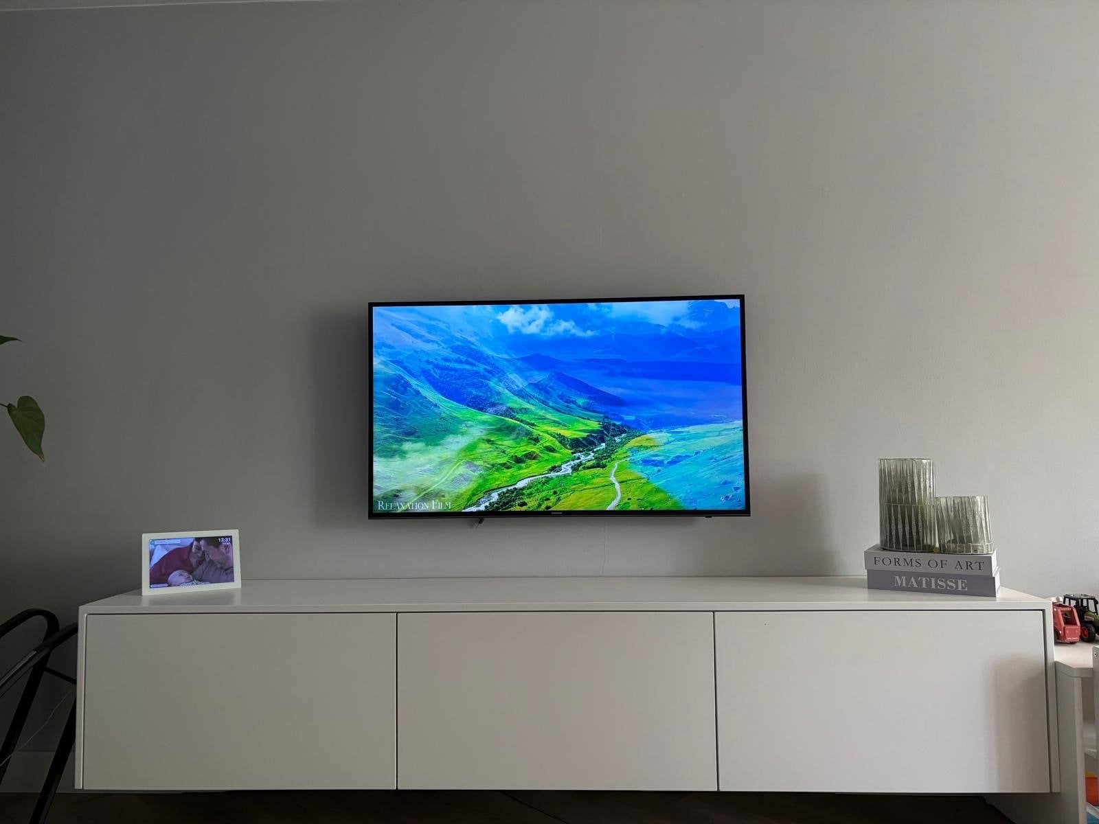Wit TV-meubel op maat met lades en kastje, Ophalen, Zo goed als nieuw, 200 cm of meer, Minder dan 100 cm
