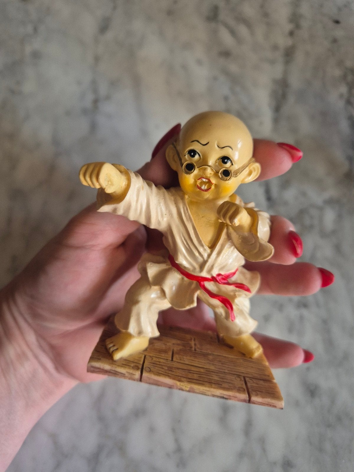 Vintage Boeddha Monnik Beeldje - Karate Kid Stijl, Verzamelen, Gebruikt, Ophalen of Verzenden, X, X