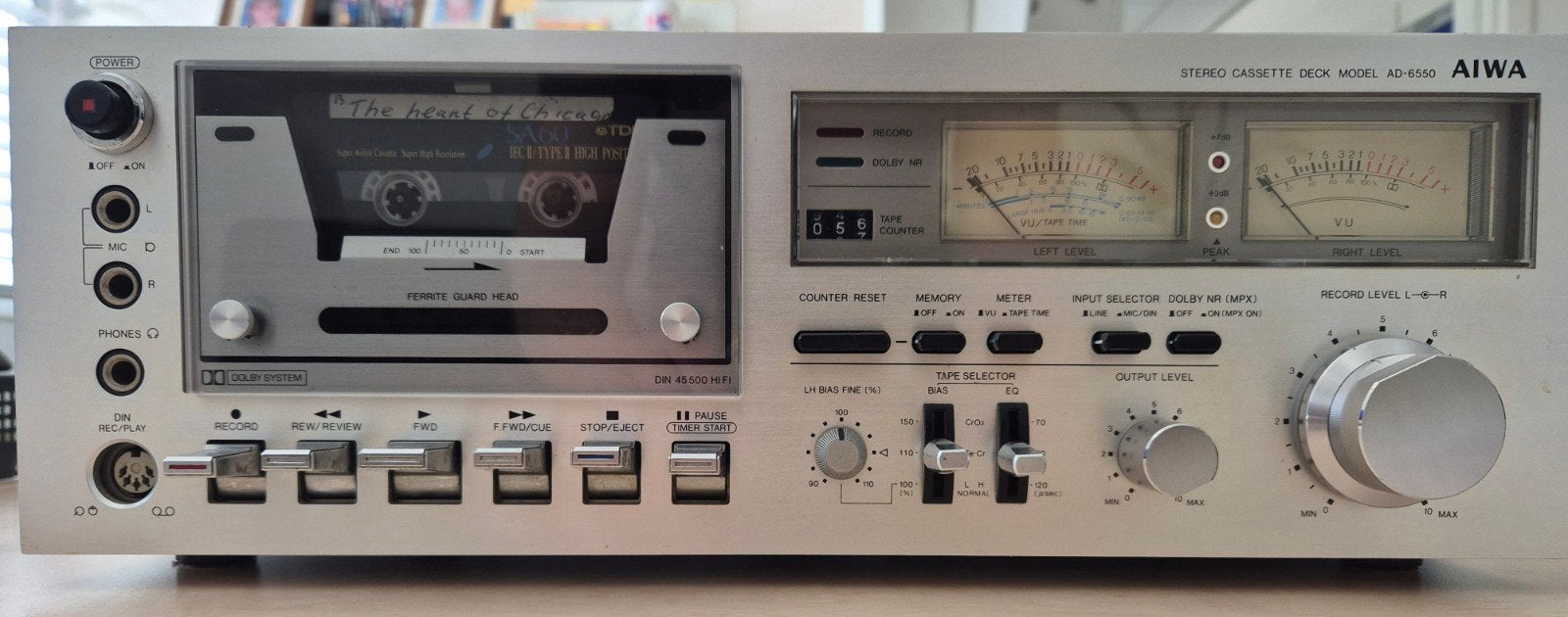 Aiwa AD-6550 Stereo Cassettedeck - Werkend met VU-meters, Ophalen, Overige merken