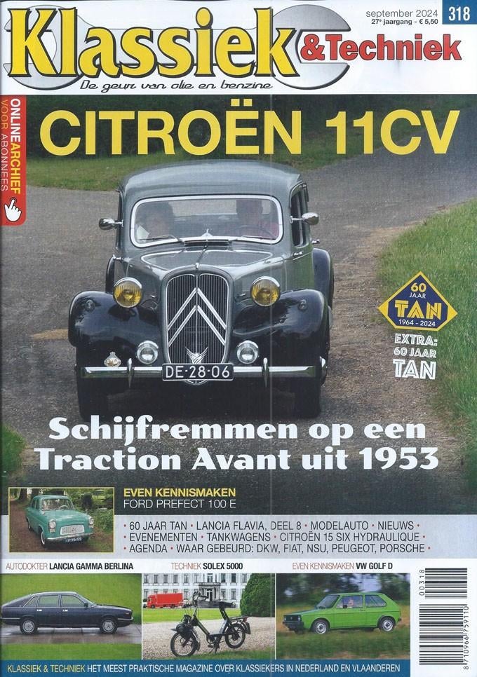 Klassiek & Techniek 318 2024 : Citroen Traction Avant - Golf, Ophalen of Verzenden, Gelezen, Algemeen