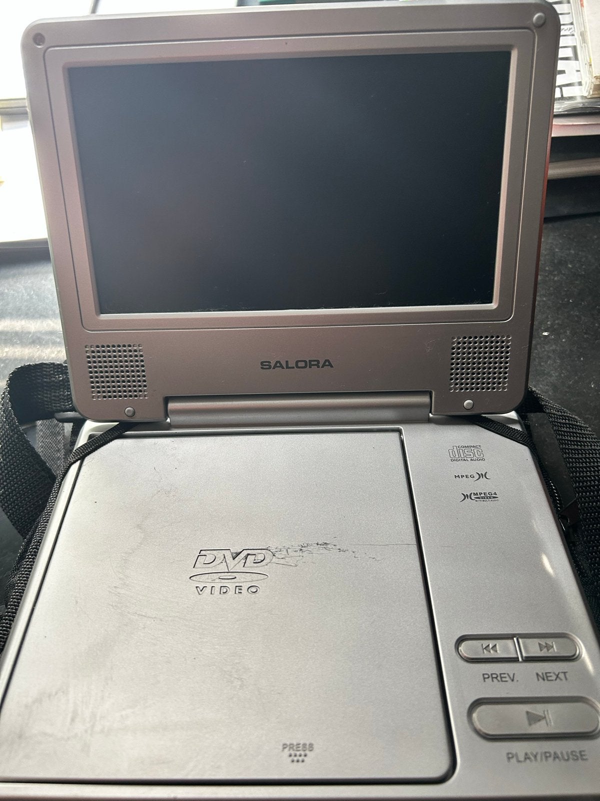 Salora Draagbare DVD-speler met 7" LCD Monitor, Gebruikt, Draagbaar, Ophalen of Verzenden, Overige merken