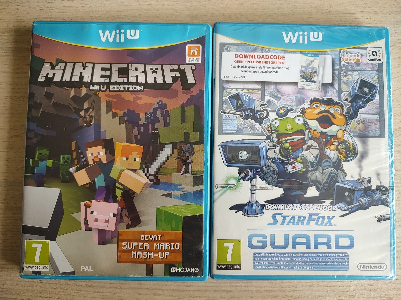 Wii U Games: Minecraft & Star Fox Guard (Downloadcode), Spelcomputers en Games, Avontuur en Actie, Ophalen of Verzenden, Zo goed als nieuw