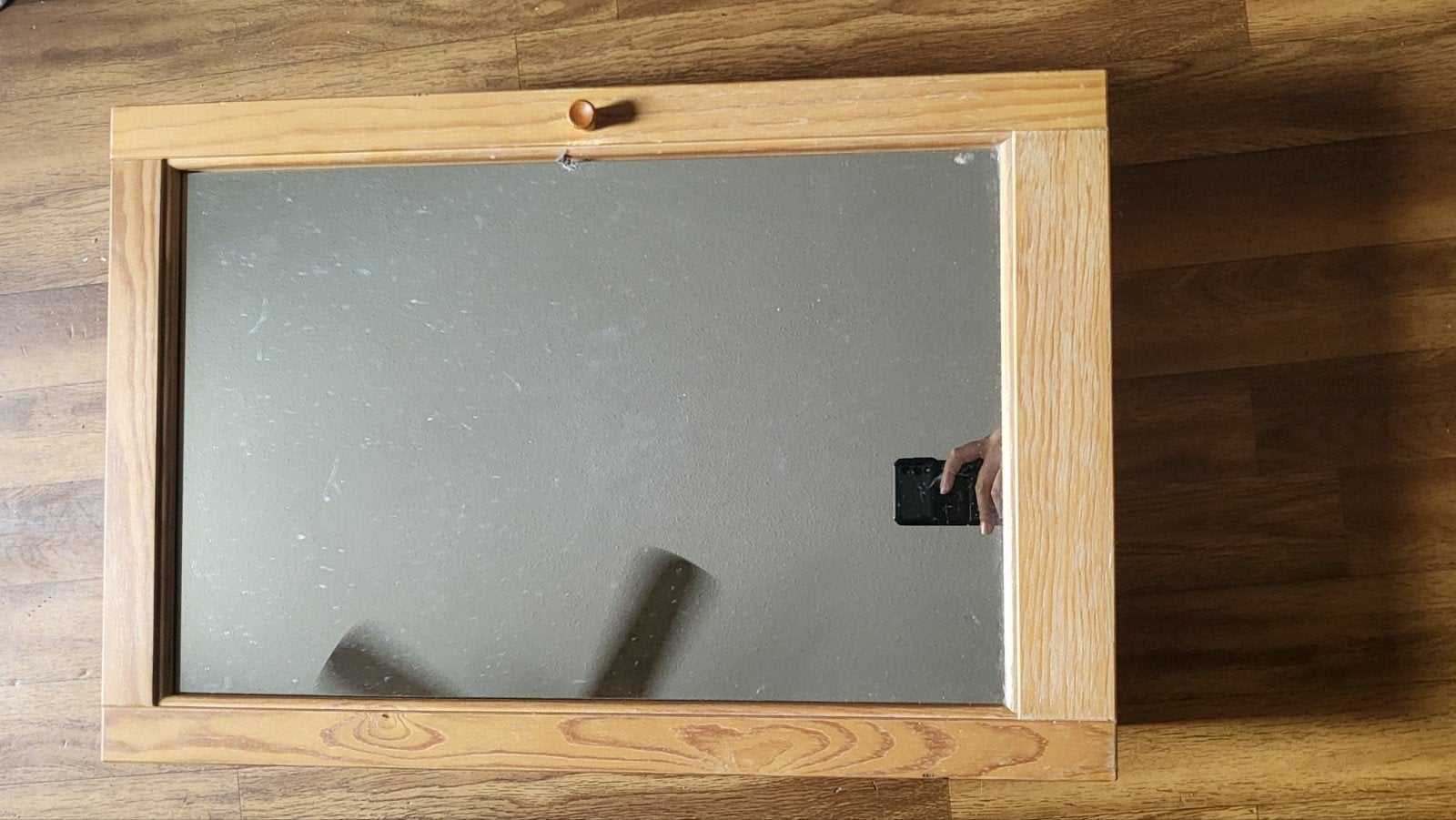 Houten Medicijn kastje met spiegel, Ophalen, Minder dan 50 cm, Gebruikt, Minder dan 100 cm