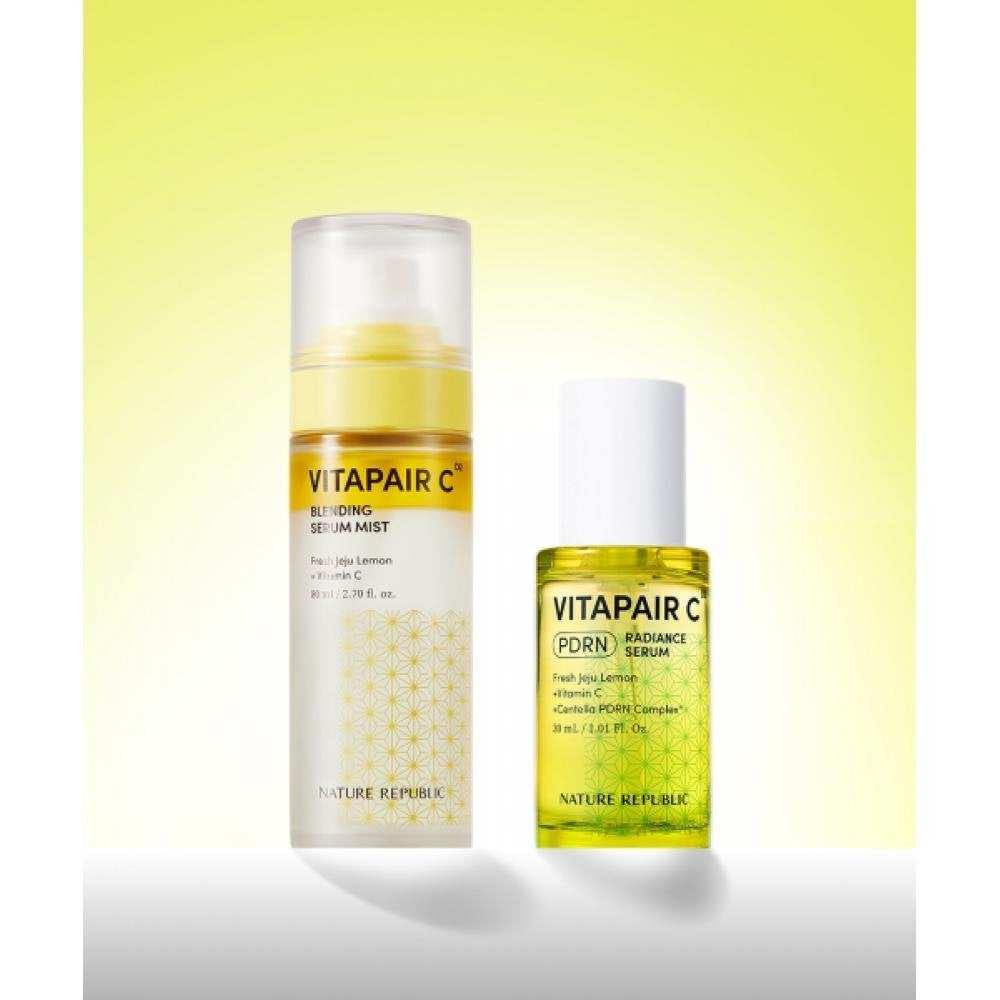 NIEUW NATURE REPUBLIC Vitapair C Serum & Mist Set, Ophalen of Verzenden, Nieuw, Gehele gezicht, Verzorging