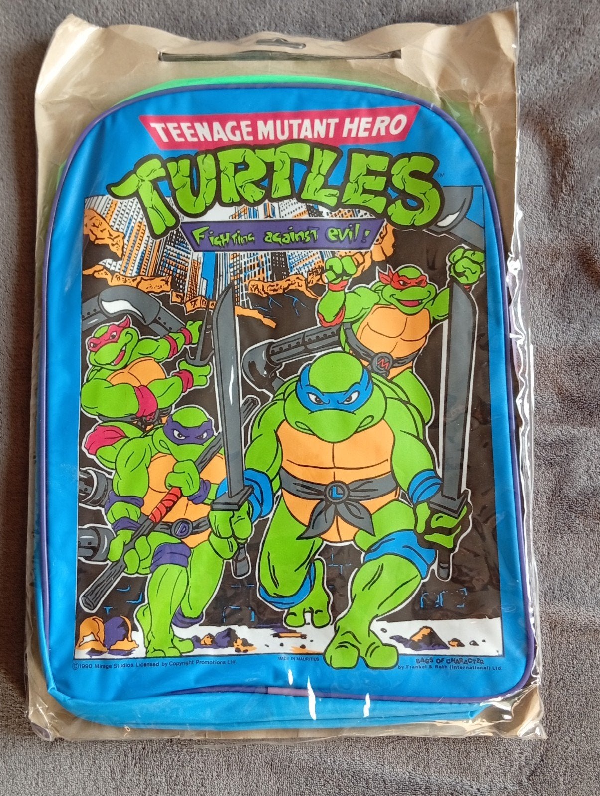 VINTAGE 1990 TMNT Turtles Rucksack in OVP. Hero Turtles, Ophalen of Verzenden, Nieuw