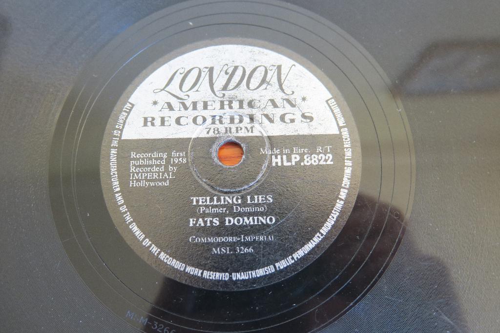 Fats Domino Telling Lies 78rpm 78 toeren ierland jukebox, Ophalen of Verzenden, Voor 1960, Gebruikt, 10 inch