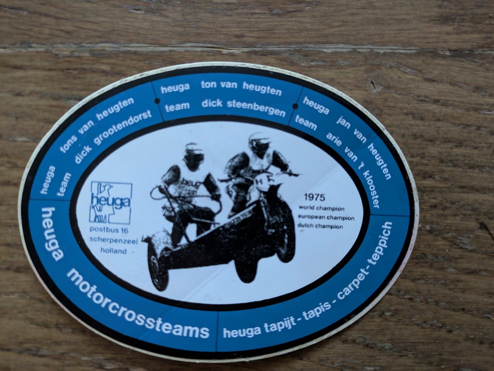 Sticker heuga motorcross teams., Ophalen of Verzenden, Zo goed als nieuw