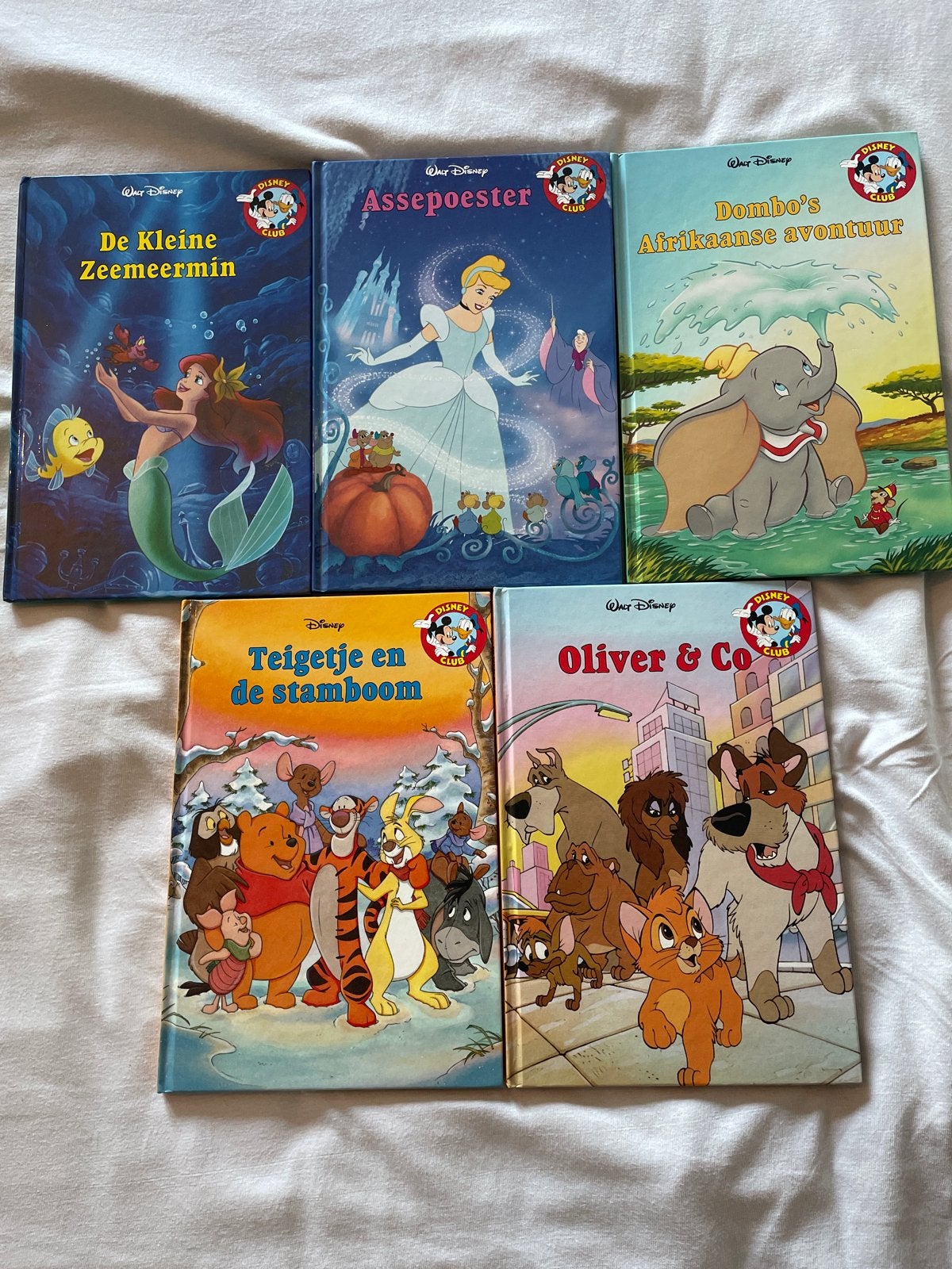 Disney Club Boeken: De Kleine Zeemeermin, Assepoester, Dombo, Ophalen of Verzenden, Zo goed als nieuw, Sprookjes