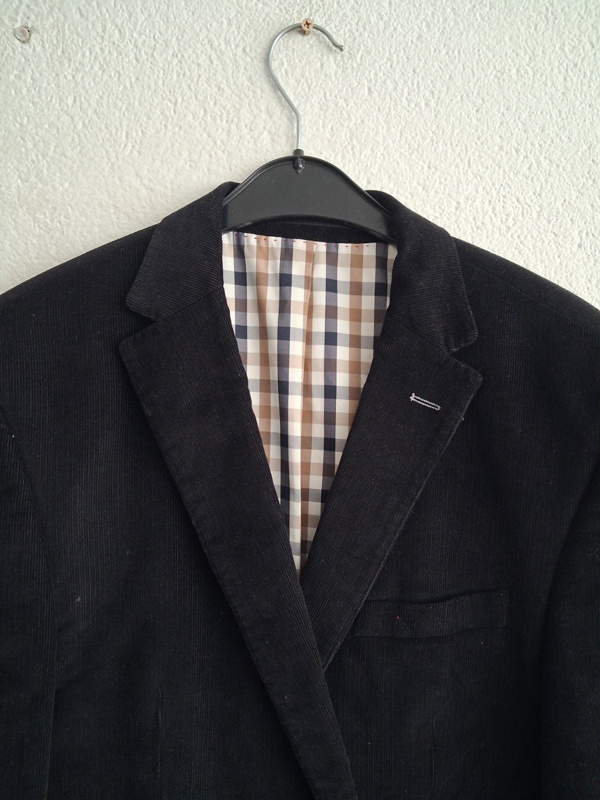 stones Stijlvol Zwart Corduroy Colbert - Maat L, Kleding | Heren, Maat 52/54 (L), Onbekend, Zwart, Ophalen of Verzenden