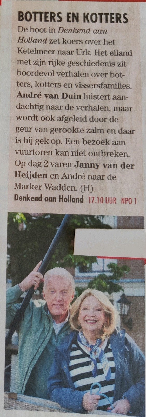 André van Duin / Janny : Botters en Kotters, Ophalen of Verzenden, 1980 tot heden, Nederland, Knipsel(s)