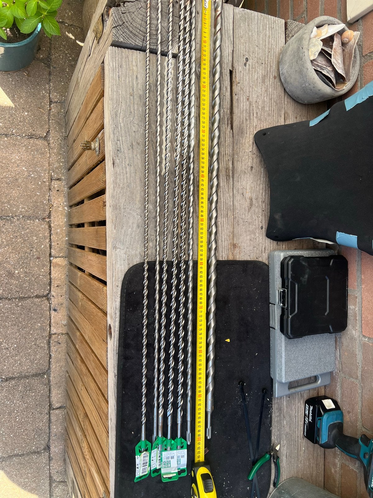 7x hikoki Betonboren SDS Plus 100cm lang - Diverse maten, Ophalen, Nieuw, Overige typen