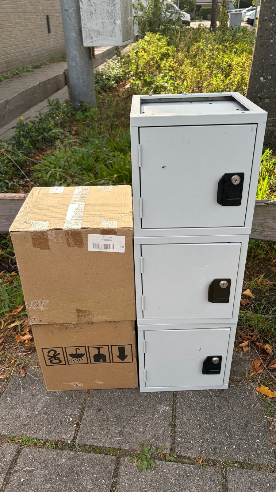 Set van 5 metalen kluisjes met slot, Huis en Inrichting, Ophalen of Verzenden, Gebruikt