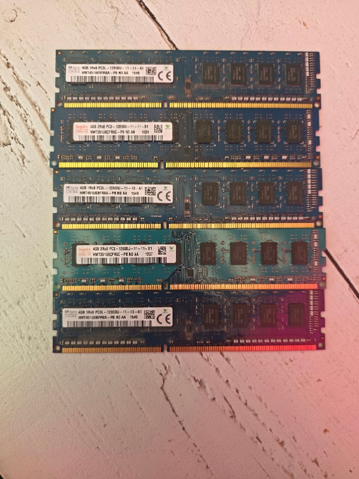 5x 4GB PC3 DDR3 RAM Geheugenmodules, Gebruikt, Server, DDR3, Ophalen of Verzenden