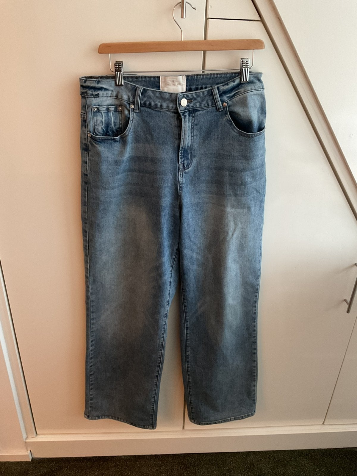 aímée the label jeans maat L, Ophalen of Verzenden, Zo goed als nieuw, Blauw, Overige jeansmaten
