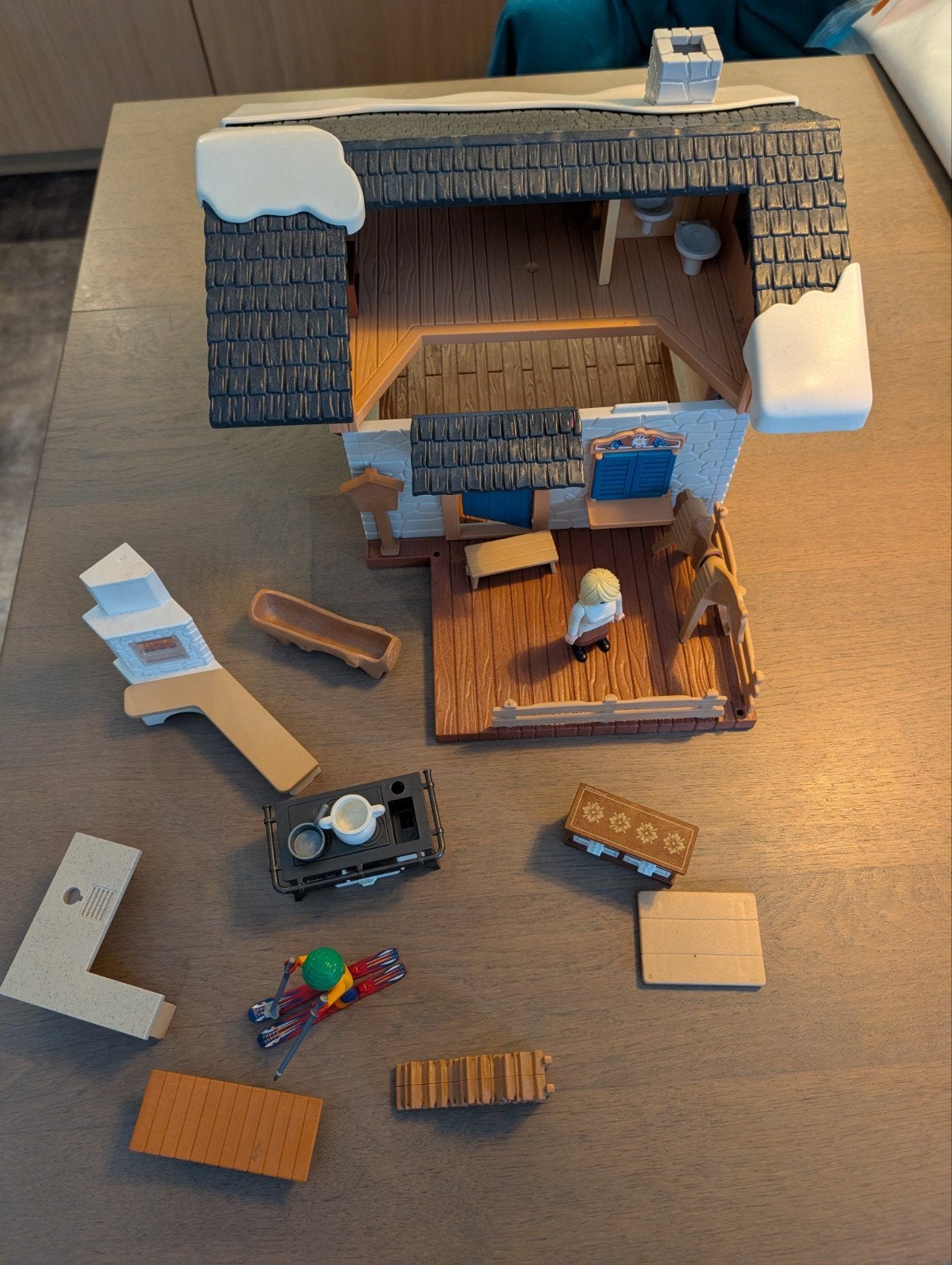 playmobiel winterchalet, Ophalen of Verzenden, Gebruikt