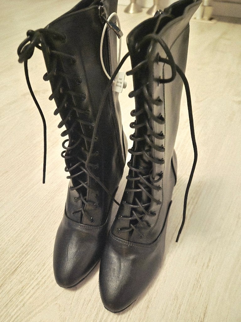 Hoge Dance boots met suede zool, maat 39, 7 cm hak. NIEUW, Dance and Sway, Zwart, Lage of Enkellaarzen, Nieuw