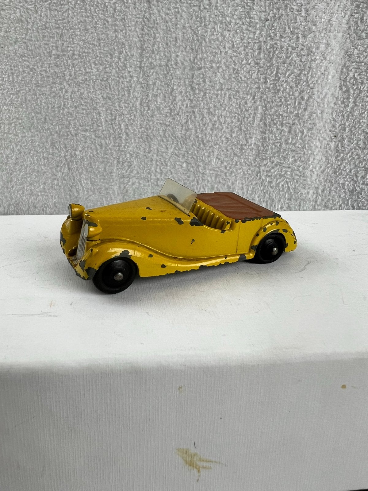 Vintage Dinky Toy Sunbeam-Talbot Cabriolet (Geel), Ophalen of Verzenden, Gebruikt