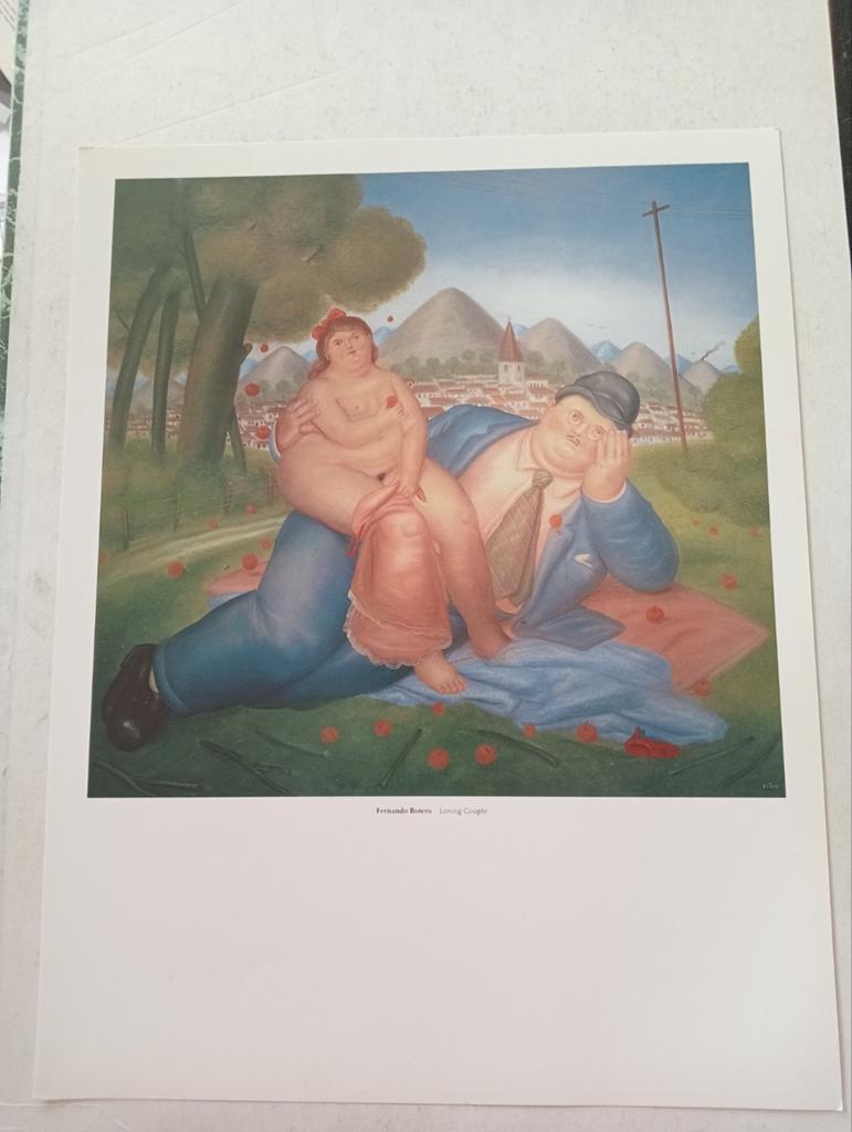 Fernando Botero print Loving Couple, Ophalen of Verzenden
