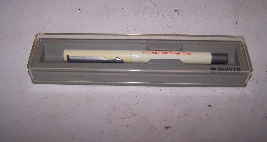 Vintage Parker pen PTT Post Rotterdam Oost in doos. Nwst., Nieuw, Ophalen of Verzenden, Met reclame, Parker