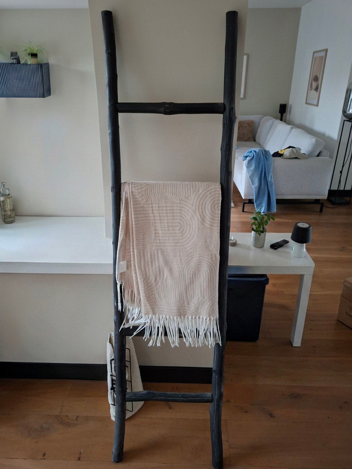 mooie houten decoratie ladder, Huis en Inrichting, Ophalen, Gebruikt, Industrieel, Hout