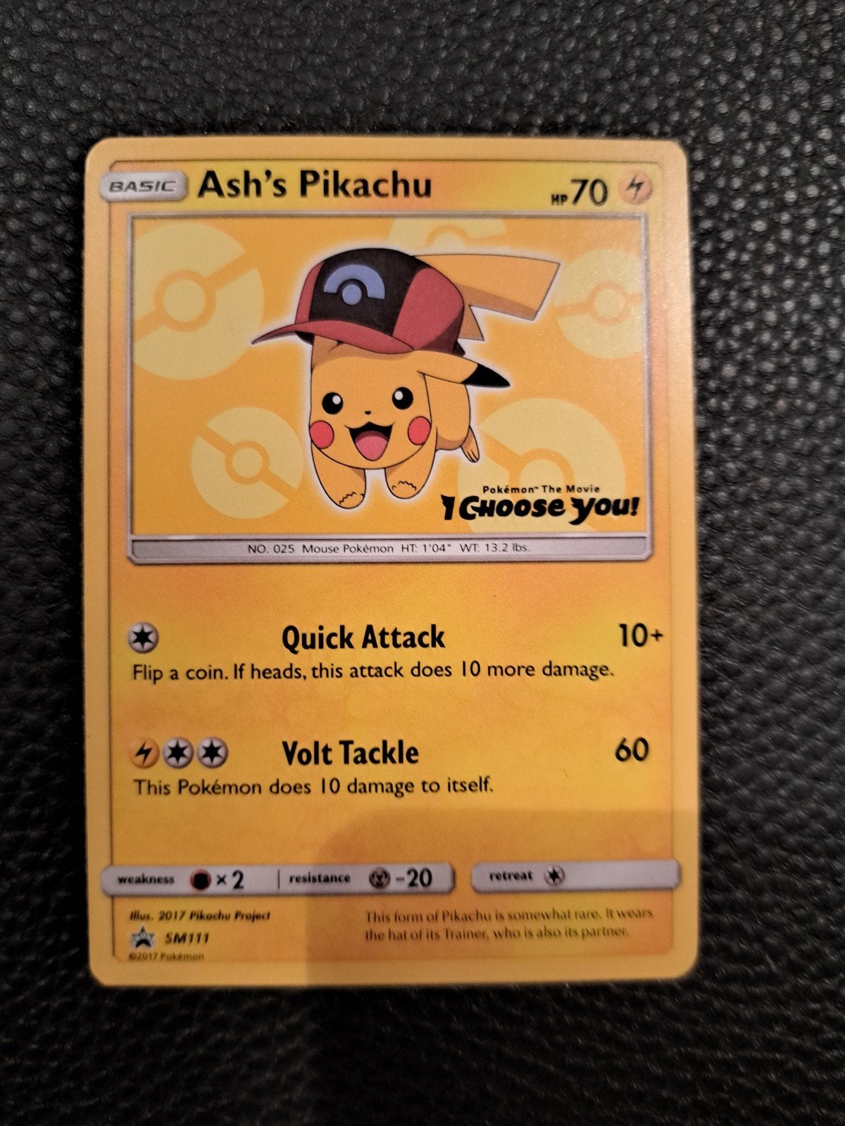 Ash's Pikachu Pokémon Kaart - I Choose You! SM111, Hobby en Vrije tijd, Verzamelkaartspellen | Pokémon, Ophalen of Verzenden, Zo goed als nieuw