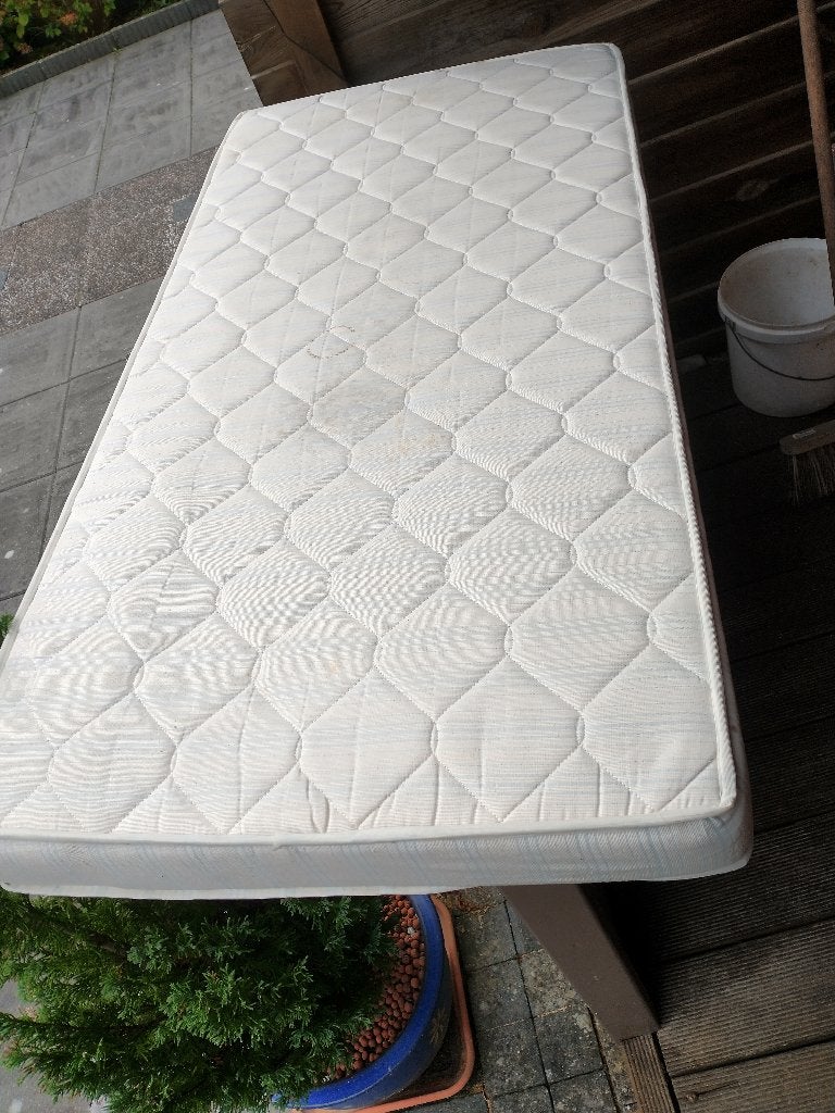 kindermatras 60x120+bodem, Ophalen, Gebruikt, Ledikant