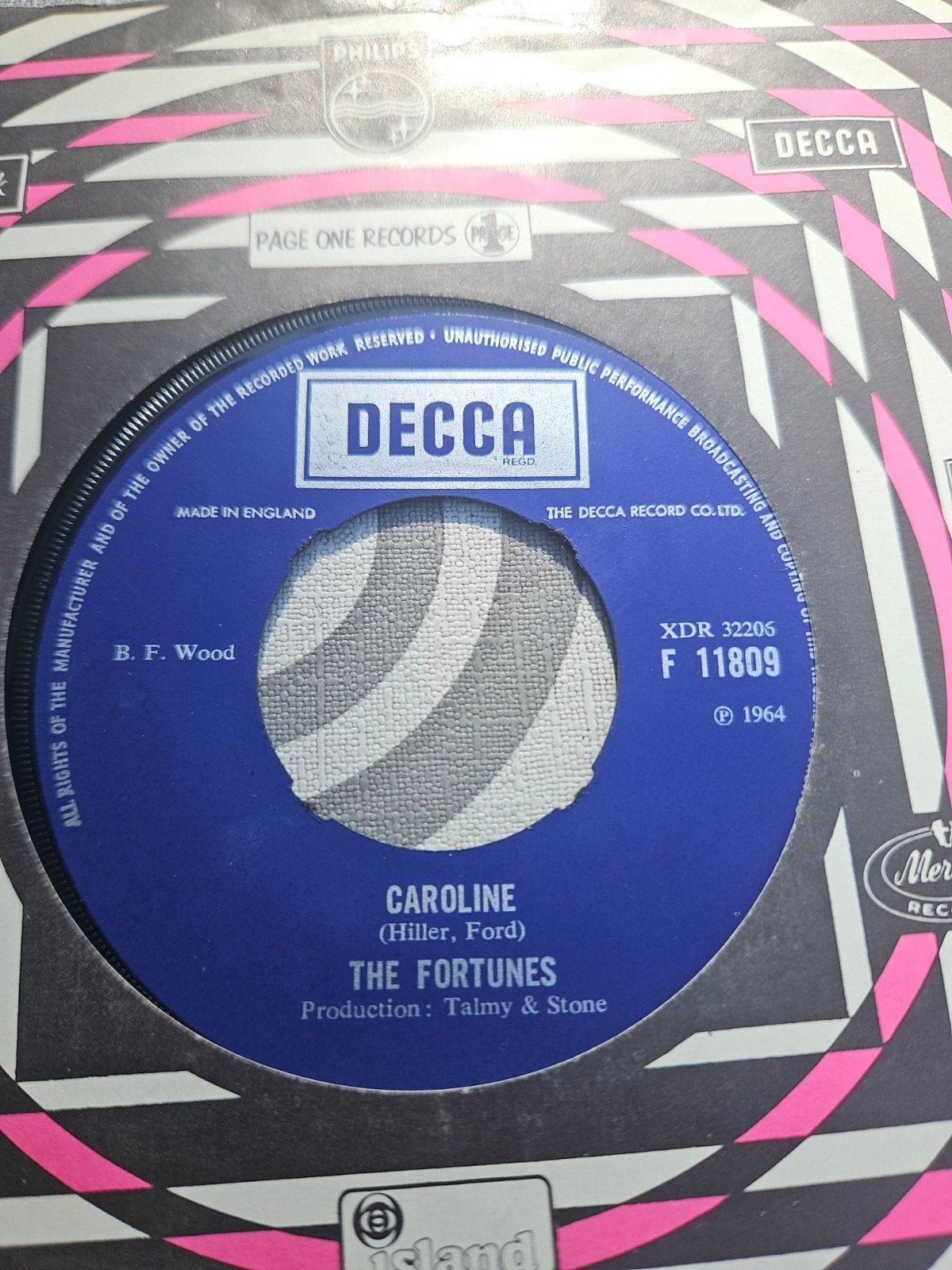 The Fortunes - Caroline / If You Don't Want Me Now (Vinyl), Gebruikt, 7 inch, Ophalen of Verzenden, Pop