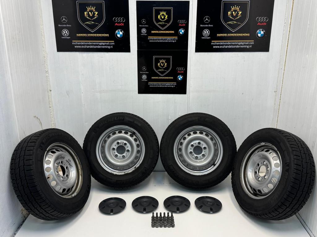 Org. Mercedes Sprinter225/65R16Cvelgen metwinterbanden 6x130, 16 inch, Banden en Velgen, EVZ Handelsonderneming, C. Huygensstraat 14a