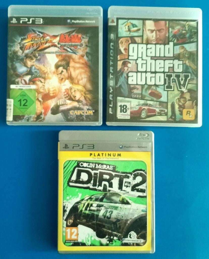 PlayStation 3 games – GTA IV, Street Fighter X Tekken, Dirt, Spelcomputers en Games, Games | Sony PlayStation 3, Vechten, 2 spelers