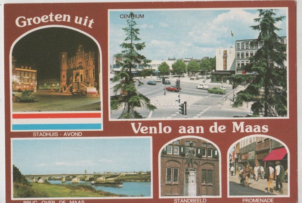 Venlo aan de Maas  Stadhuis Centrum Standbeeld Ptomenade '85, Ophalen of Verzenden, 1980 tot heden, Ongelopen, Limburg