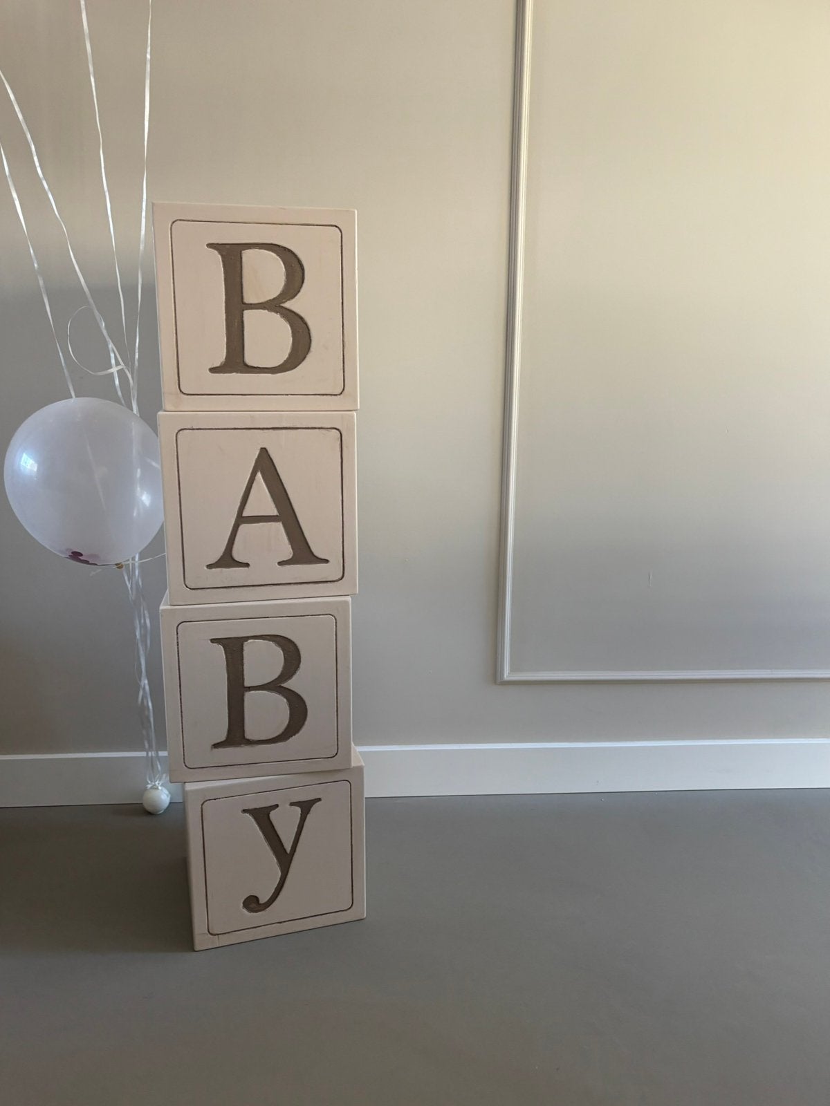 Houten BABY blokken - Te huur, Hobby en Vrije tijd, Ophalen, Gebruikt, Geboorte of Huwelijk
