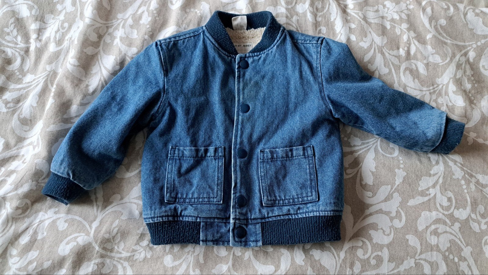 Hema spijkerjasje gevoerd maat 86, Kinderen en Baby's, Gebruikt, Jongetje of Meisje, Ophalen of Verzenden, Jasje