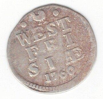 26-925 West Friesland 2 stuiver 1760, Vóór koninkrijk, Zilver, Losse munt, Overige waardes