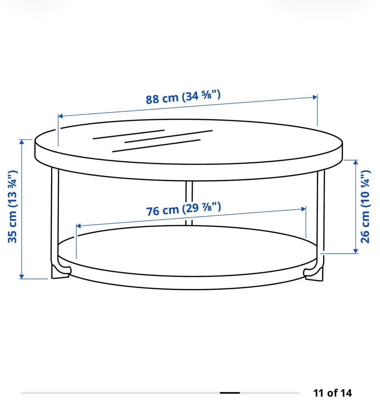 Salontafel en bijzettafel set - Antraciet marmer effect, Minder dan 45 cm, Metaal of Aluminium, Rond, Ophalen of Verzenden