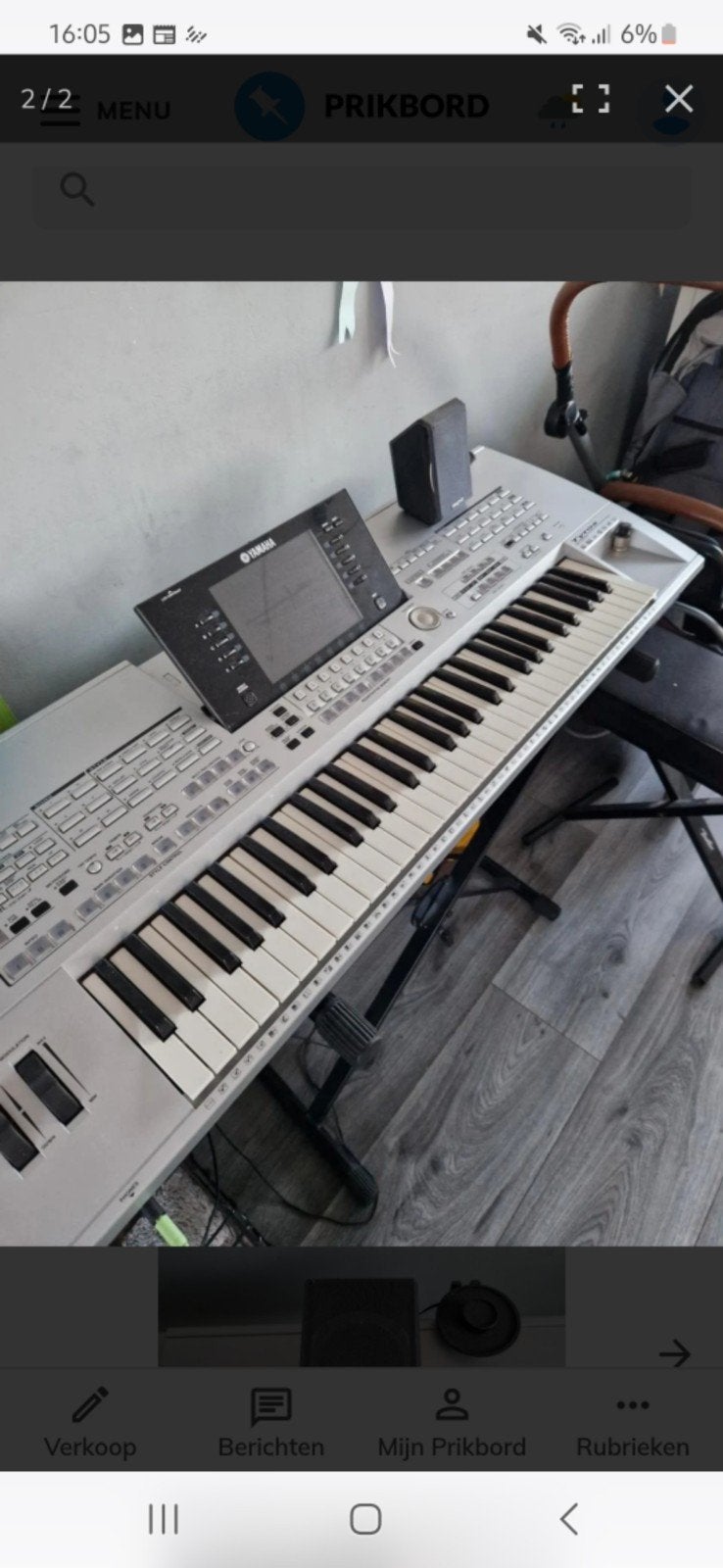 Yamaha tyros en Creative speaker, Ophalen, Yamaha, Met standaard, 61 toetsen