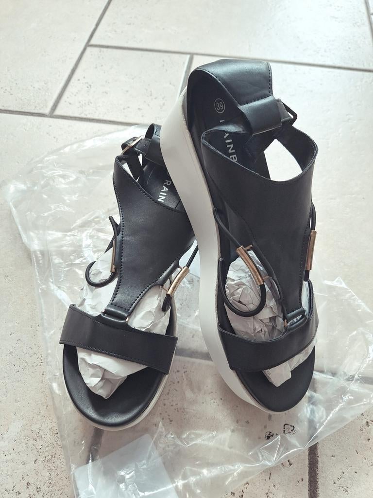 NIEUW ❤️ZOMER SANDAAL☀️ 39 ZWART-WIT, Kleding | Dames, Schoenen, Rainbow, Zwart, Nieuw, Sandalen of Muiltjes