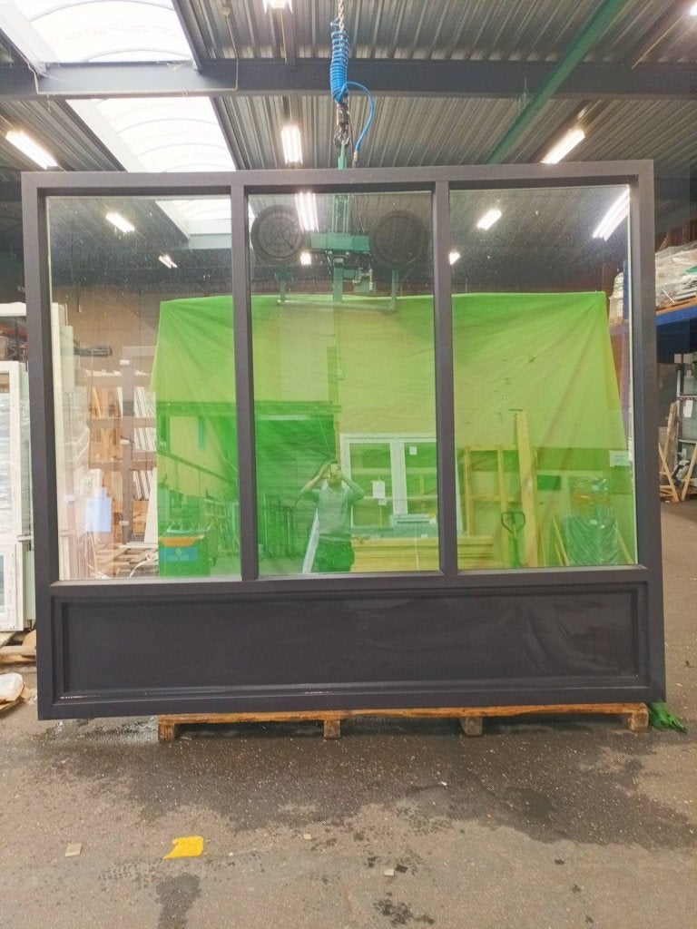 Kunststof Vast kozijn b307 x h264,6 cm Zwart    -2659-, Niet ingevuld, Kunststof, Gebruikt, Niet ingevuld