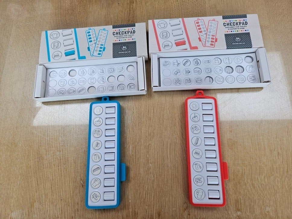 2x Checkpad Gezinnig - Dagplanner ochtend- en avondtaken, Ophalen, Zo goed als nieuw