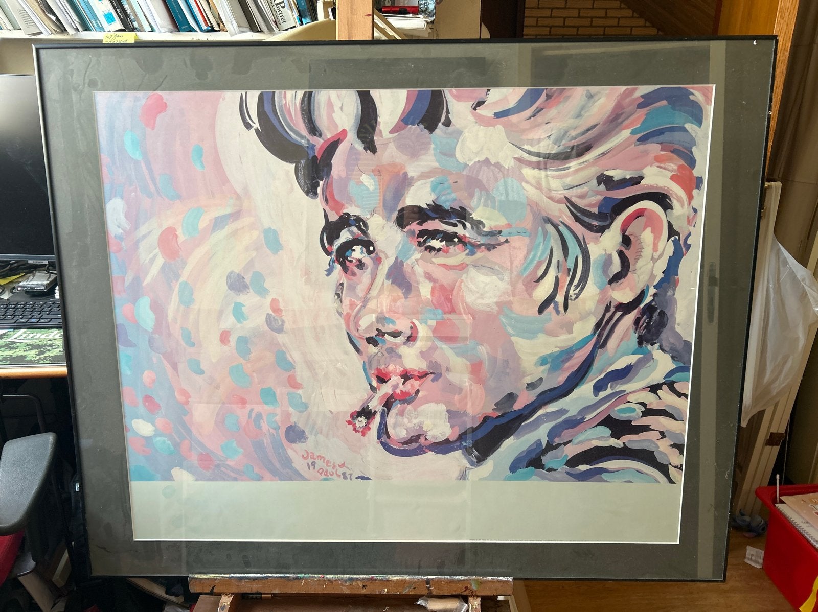 Pop-art portret van James Dean, gesigneerd, Doek, Portret of Personen, Expressionistisch, Ophalen of Verzenden
